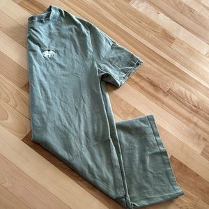 Ivory Ella T-shirt shift dress sage short sleeve size medium M EUC